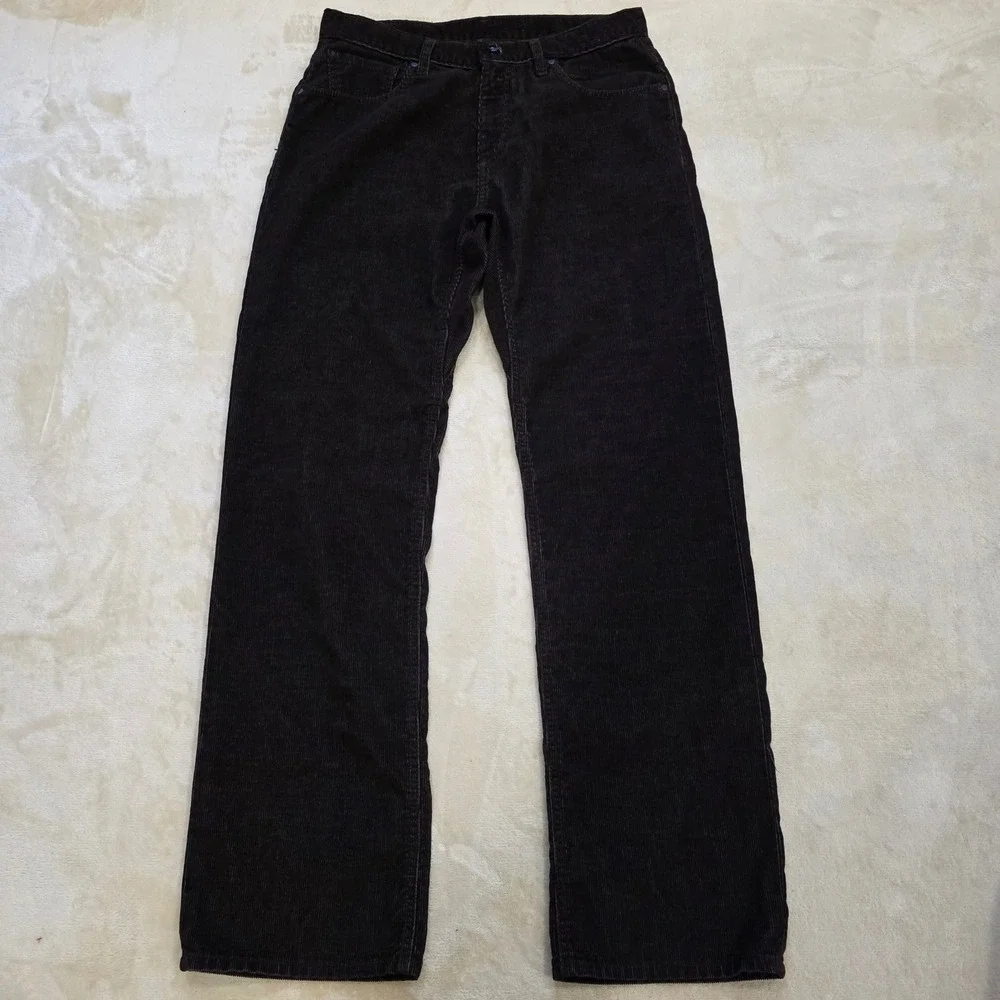 VTG Volcom Stone Boardwear Black Corduroy Pants Men W32 Skate Y2K 90s
